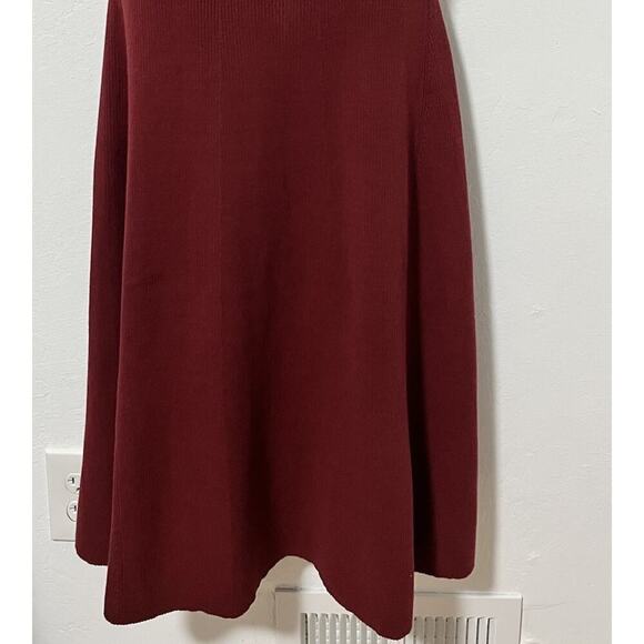 Reformation Ribbed Knit‎ Ariele Off The Shoulder Midi Dress Size M Marlot Red - Picture 4 of 7